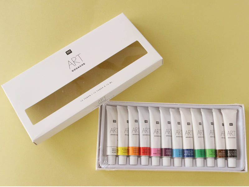 Achat Lot de 12 tubes 12 ml de gouache fine
