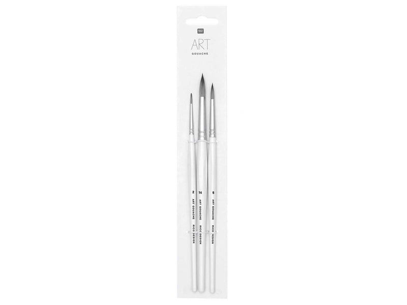 Achat Lot de 3 pinceaux synthétiques gouache - Rico Design