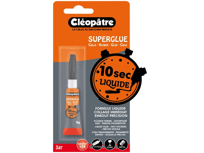 Achat Super glue formule liquide 10 secondes - Cléopâtre*Cléopatre*