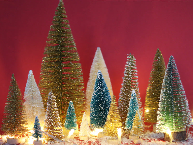 Achat Mini sapin de Noël vert enneigé - 14 cm