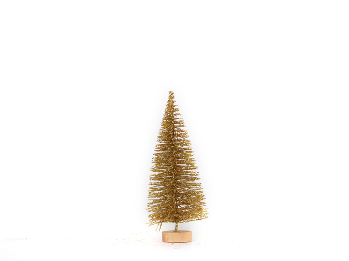Achat Mini sapin de Noël doré - 8,5 cm