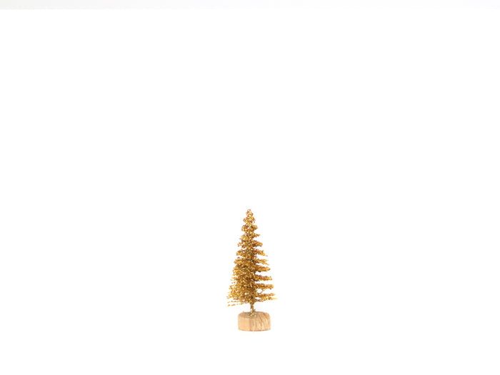 Achat Mini sapin de Noël doré - 4,5 cm