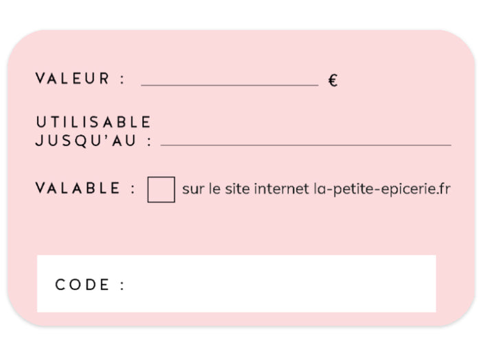 Achat Carte Cadeau 30€ - La Petite Epicerie