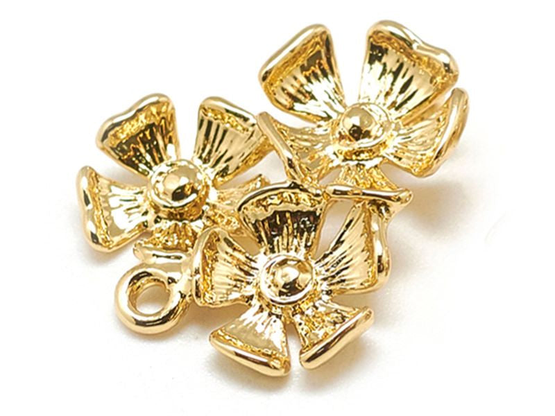 Achat Pendentif fleurs - doré à l'or fin 18k - 18 mm
