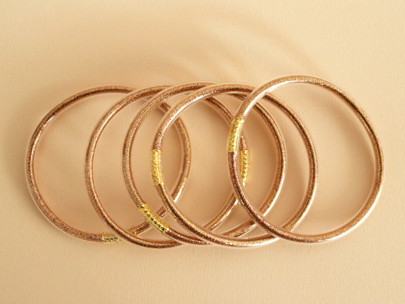 Achat Bracelet jonc bouddhiste fantaisie à l'unité - cuivre - paillettes fines