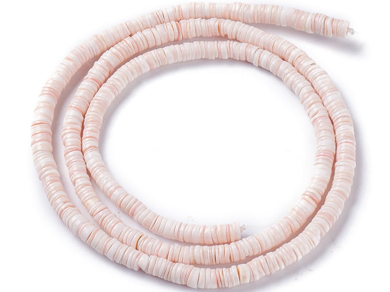 achat 100 perles heishi nacrées rondelles - Rose naturel