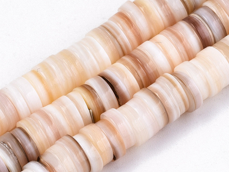 Achat 10 perles heishi rondes - Coquillage naturel