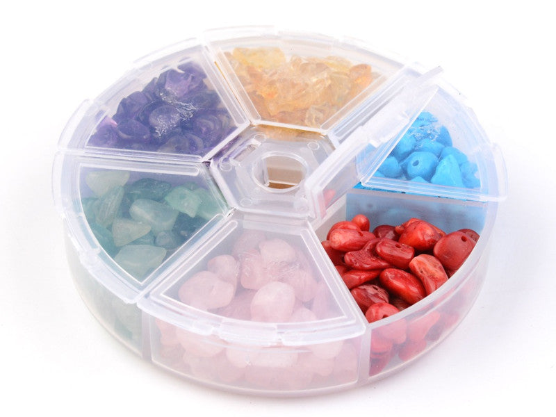 Achat Boîte de perles naturelles - 6 couleurs