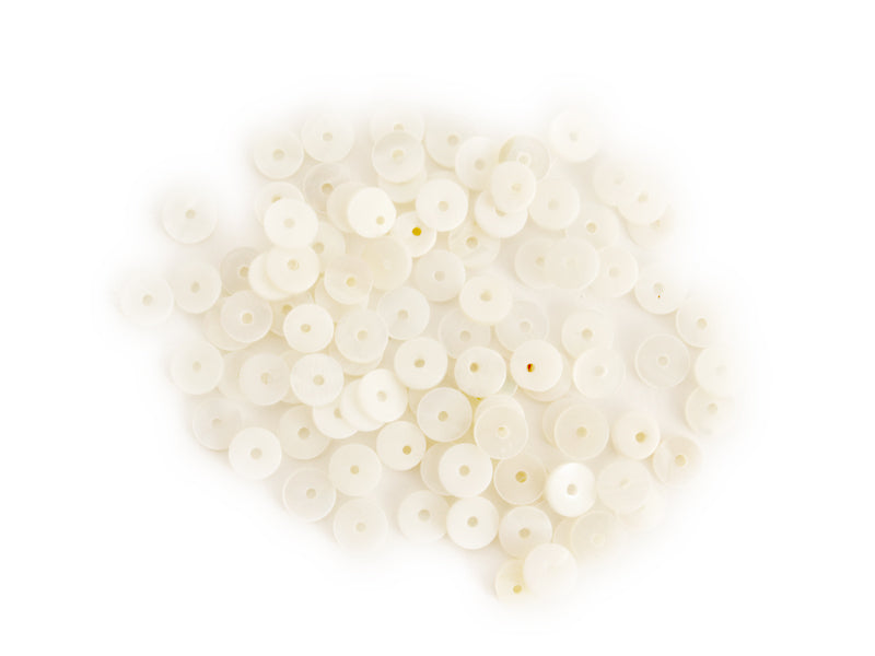 Achat 100 perles heishi rondes nacrées - Coquille d'eau douce