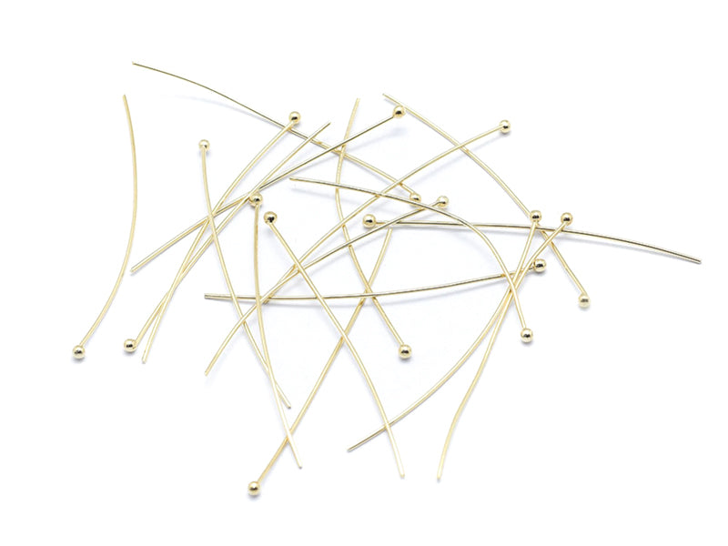achat 5 clous à tête boule - doré à l'or fin 18k
