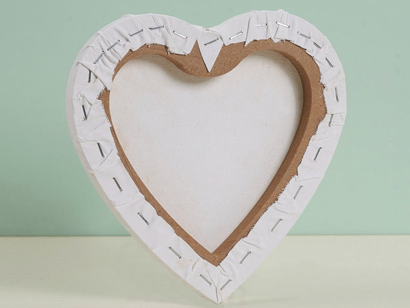 achat Toile vierge en bois - Coeur - 20 x 20 cm