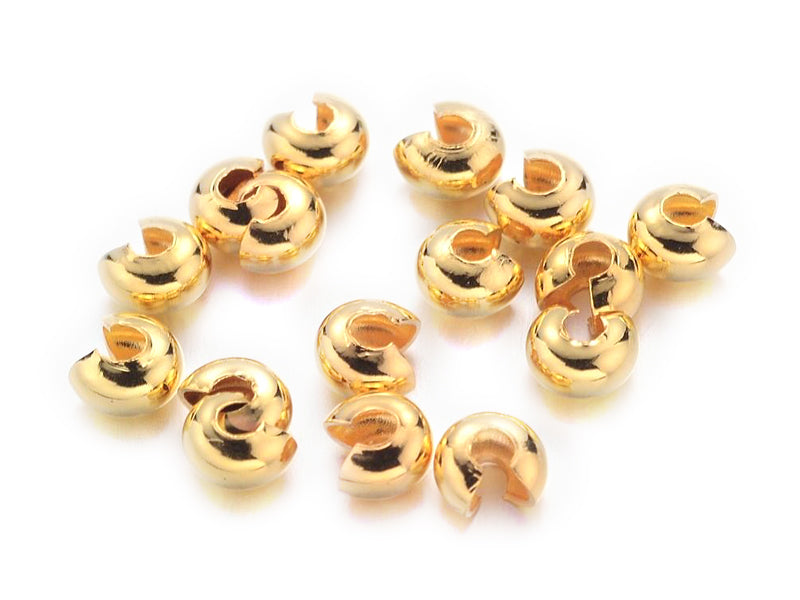 Achat Lot de 100 perles cache noeuds - Doré