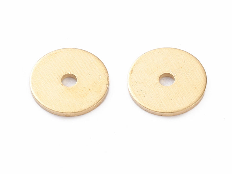 Achat 20 perles intercalaires heishi - Doré à l'or fin 18k - 6 x 0,5 mm