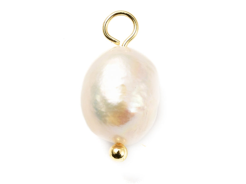 Achat Pendentif perle de culture naturelle - Doré à l'or fin 18k - 17 mm
