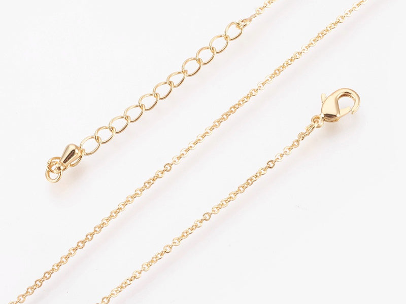 Achat Collier 44,5 cm avec chaîne d'extension - chaîne forçat - doré à l'or fin 18K