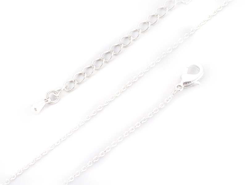 Achat Collier 44,5 cm chaîne forçat - plaqué platine