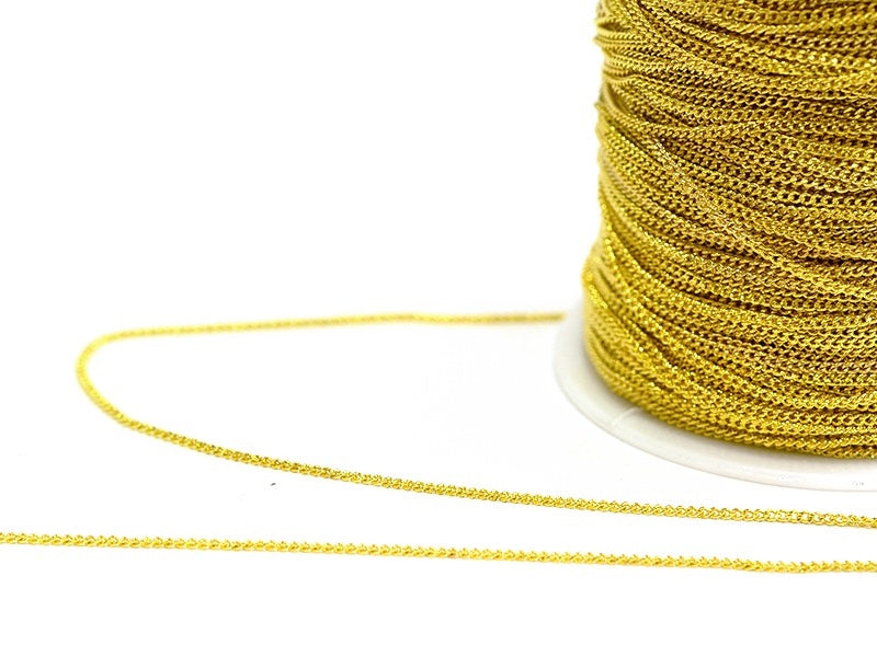 Achat Chaine gourmette 1mm couleur or x 20 cm