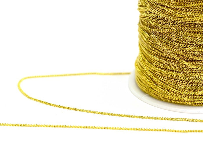 Achat Chaine gourmette 1mm couleur or x 20 cm