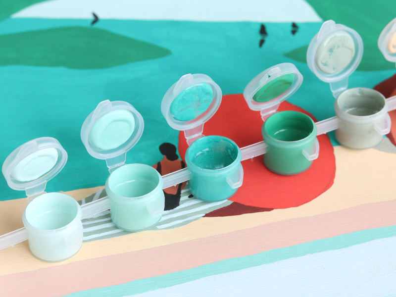 achat Coffret peinture au numéro - Petit Pinceau - St Barthélemy par Léa Morichon