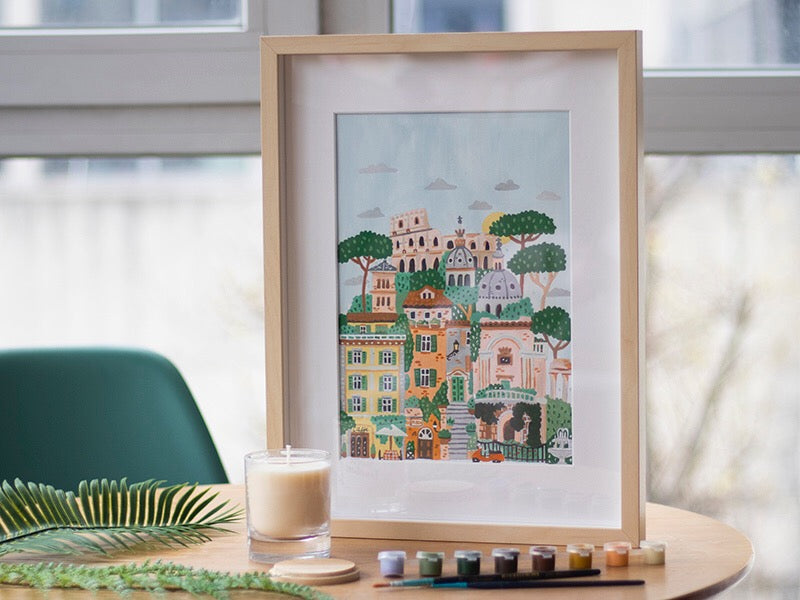 Achat Coffret peinture au numéro - Petit Pinceau - Rome par Hoglet and co