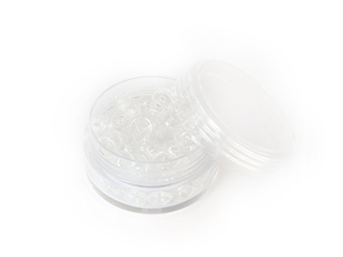 Achat Boite de perles rondelles heishi en plastique 6 mm - Transparent