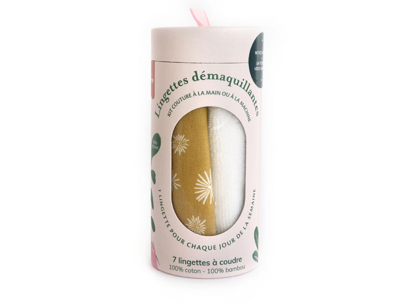 Achat Kit couture - 7 lingettes démaquillantes à coudre - Paquerettes
