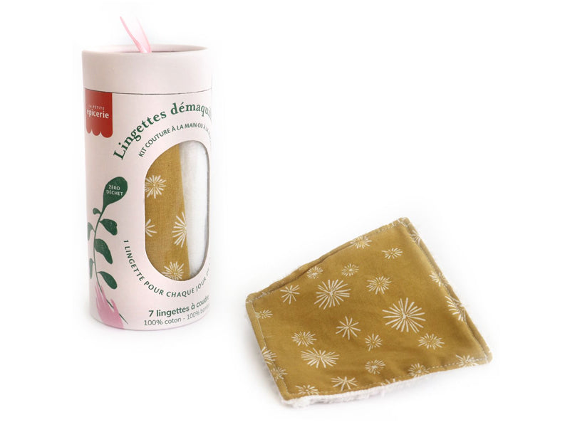 achat Kit couture - 7 lingettes démaquillantes à coudre - Paquerettes