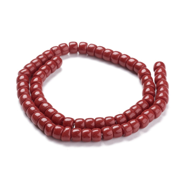 Achat Lot de 20 perles en verre opaque - Rouge foncé