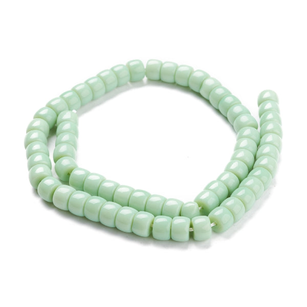 Achat Lot de 20 perles en verre opaque - Vert clair