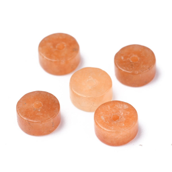 Achat Lot de 20 perles heishi naturelles 6 mm - Aventurine Rouge