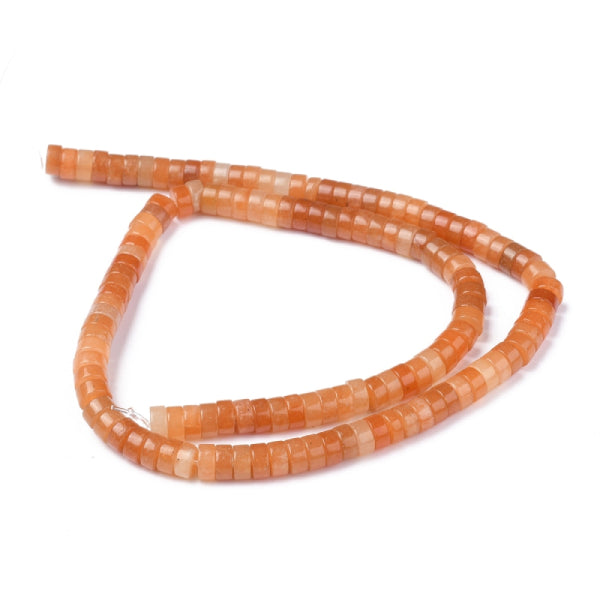 achat Lot de 20 perles heishi naturelles 6 mm - Aventurine Rouge