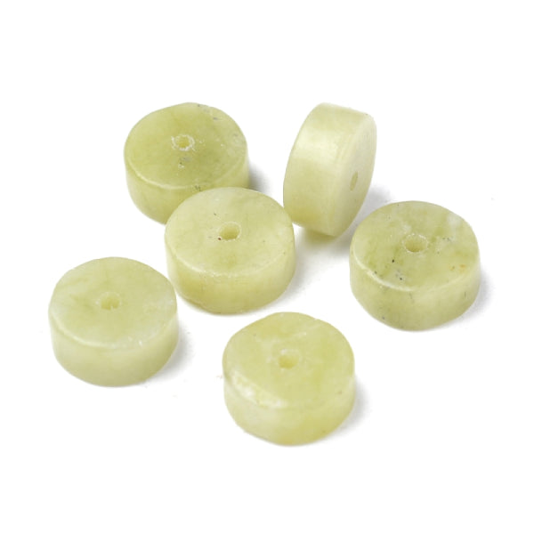 achat Lot de 20 perles heishi naturelles 6 mm - Jade