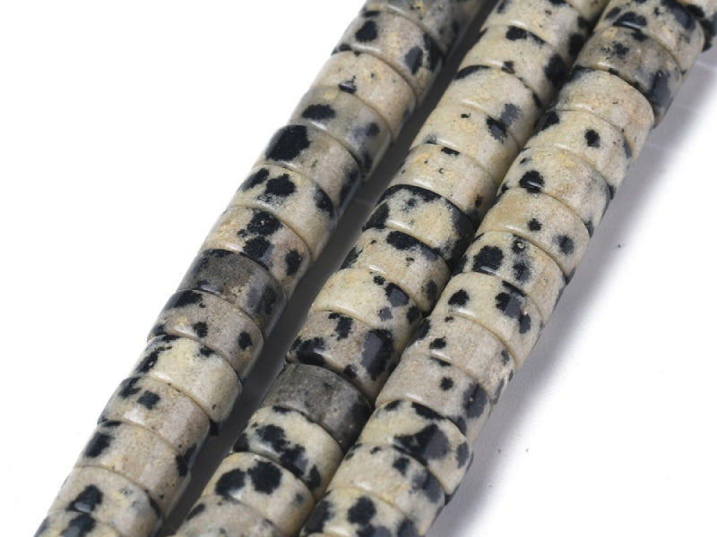 Achat Lot de 20 perles heishi naturelles 6 mm - Jaspe dalmatien