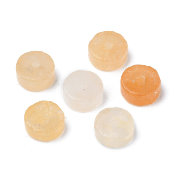 achat Lot de 20 perles heishi naturelles 6 mm - Jade topaze