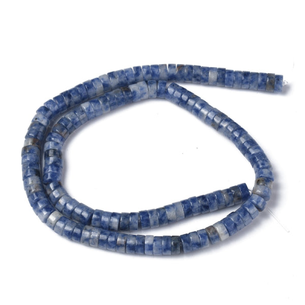 Achat Lot de 20 perles heishi naturelles 6 mm - Jaspe bleu