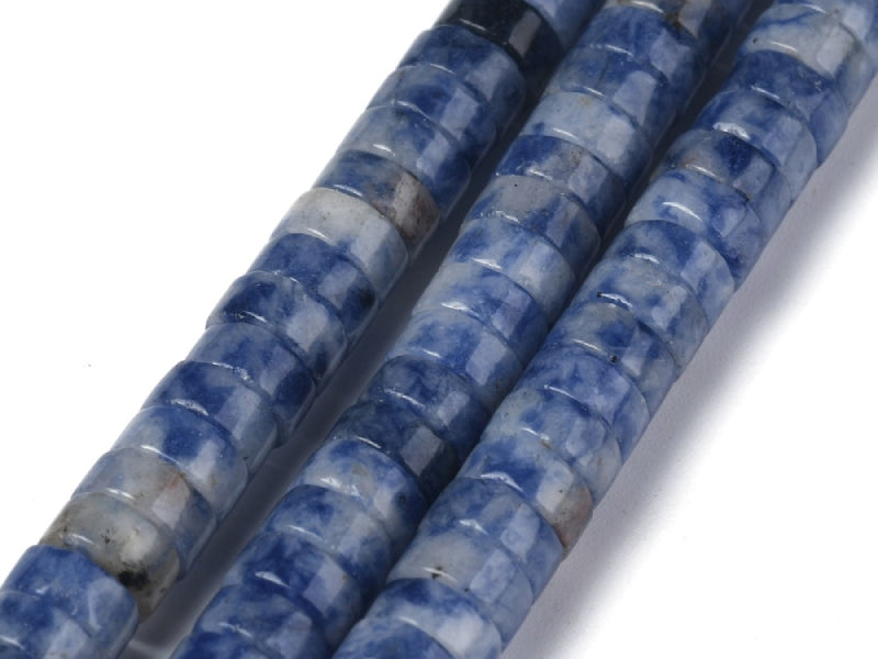 Achat Lot de 20 perles heishi naturelles 6 mm - Jaspe bleu
