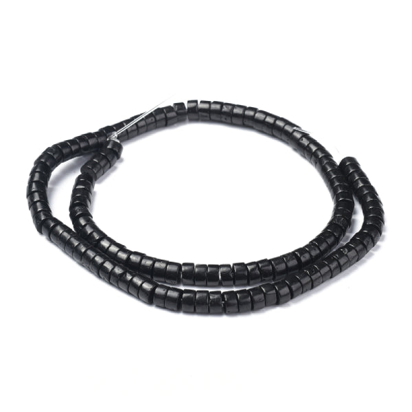 achat Lot de 20 perles heishi naturelles 6 mm - Quartz noir