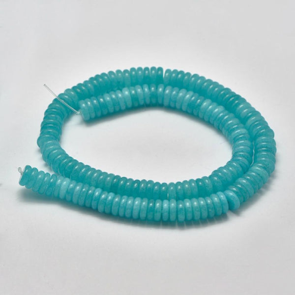 Achat Lot de 20 perles heishi naturelles 6 mm - Jade turquoise
