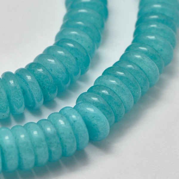 achat Lot de 20 perles heishi naturelles 6 mm - Jade turquoise