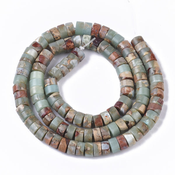 Achat Lot de 20 perles heishi naturelles 6 mm - Jaspe naturel