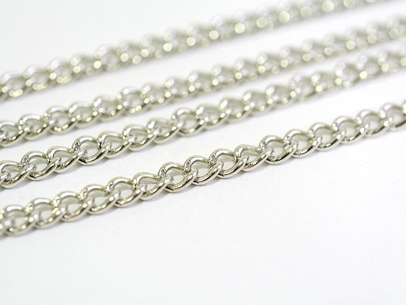 achat Chaîne gourmette 3,7 mm couleur argent x 20 cm
