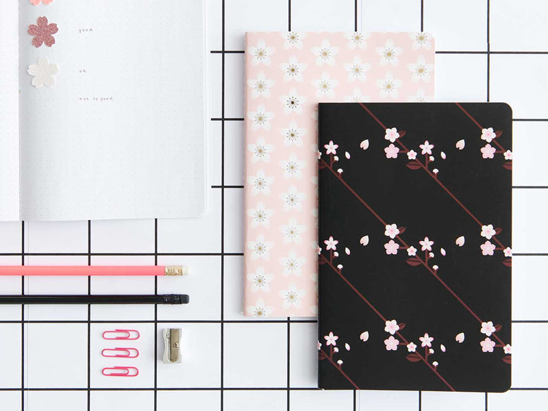 achat Bloc notes A5 Sakura Sakura - Rose et noir