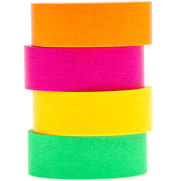 Achat Lot de 4 Masking tapes fluo - Rico Design
