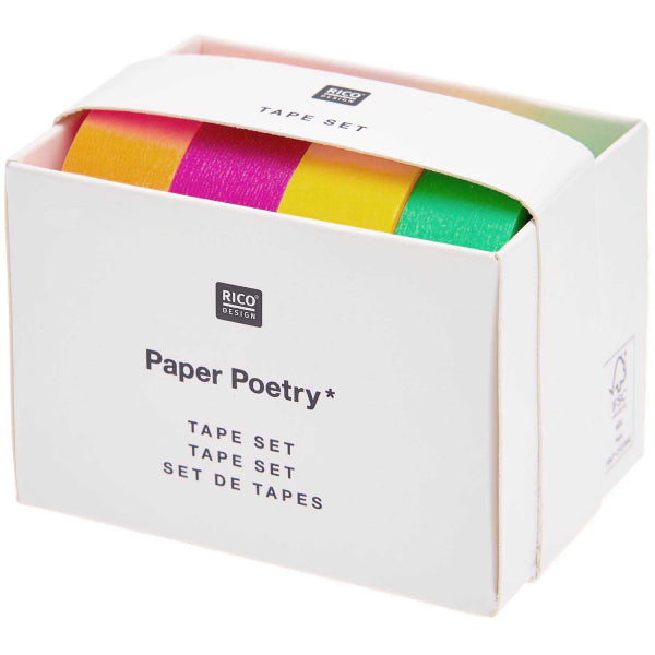 achat Lot de 4 Masking tapes fluo - Rico Design