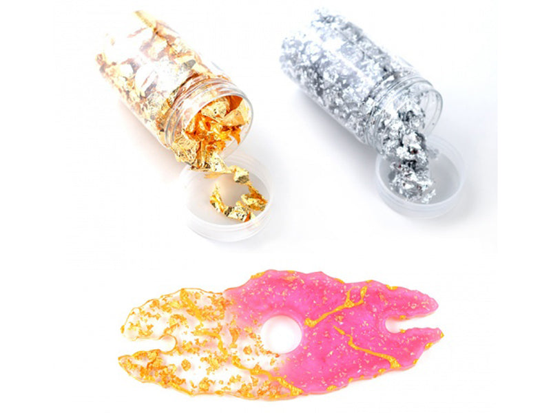 Achat Grande boite de feuilles d'étain pour résine et création de bijoux -  Doré