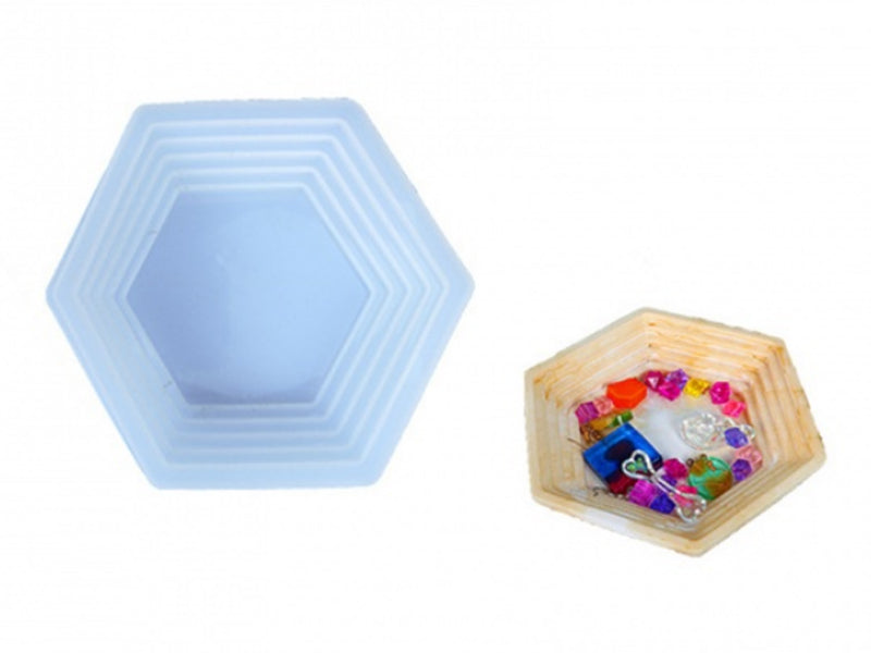 achat Moule en silicone - Coupelle Hexagonal - 16 x 14,5 cm