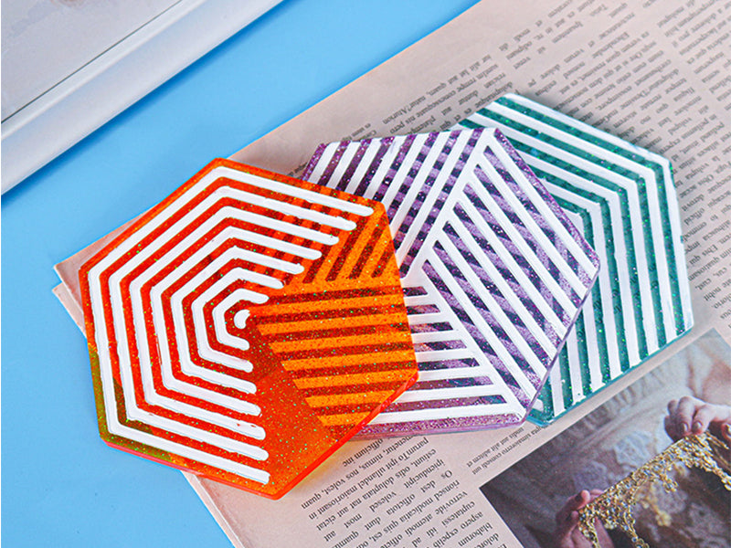 Achat Moule en silicone - Dessous de verre hexagonal - 12 x 10,5 cm