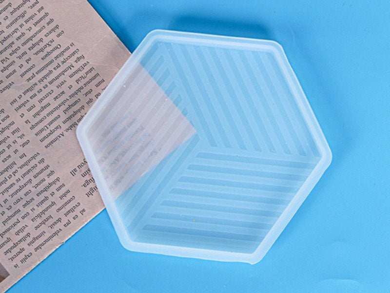 Achat Moule en silicone - Dessous de verre géométrique -12 x 10,5 cm