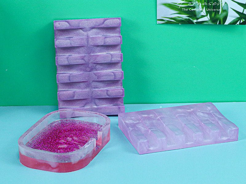 achat Moule en silicone - Porte-savon strié - 12 x 8,5 cm