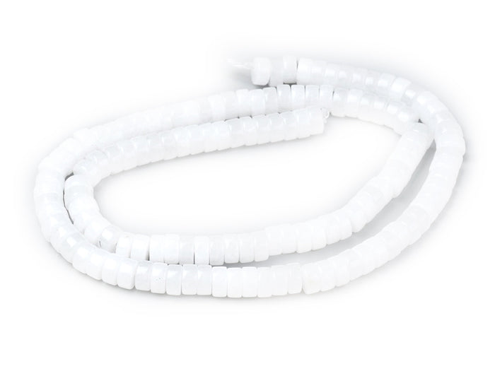 Achat Lot de 20 perles heishi naturelles 6 mm - Jade blanche